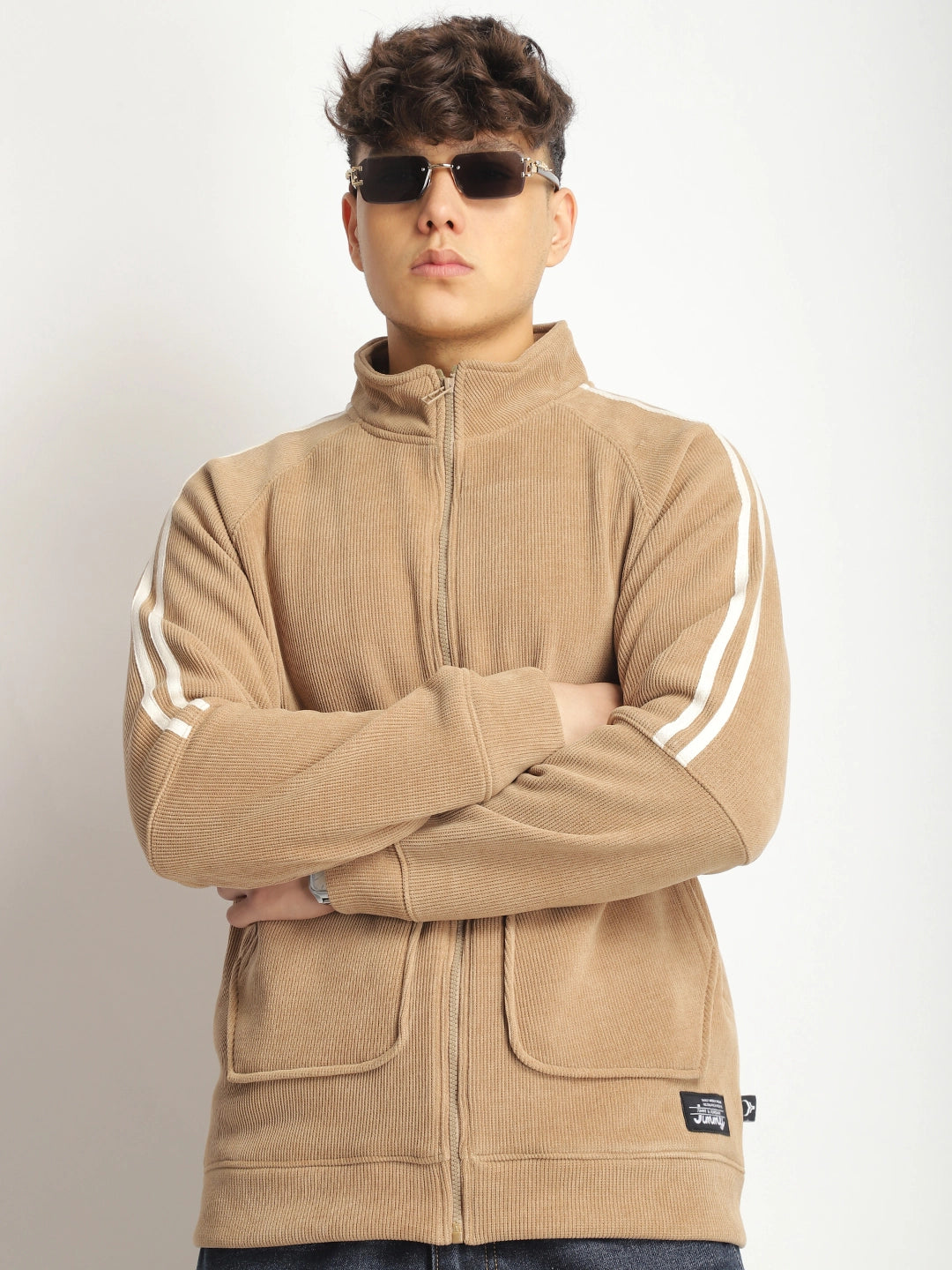 Bonded Corduroy Camel Zipper Jacket Pro