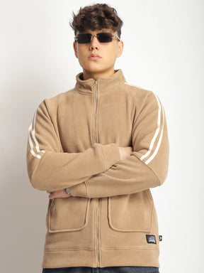 Bonded Corduroy Camel Zipper Jacket Pro