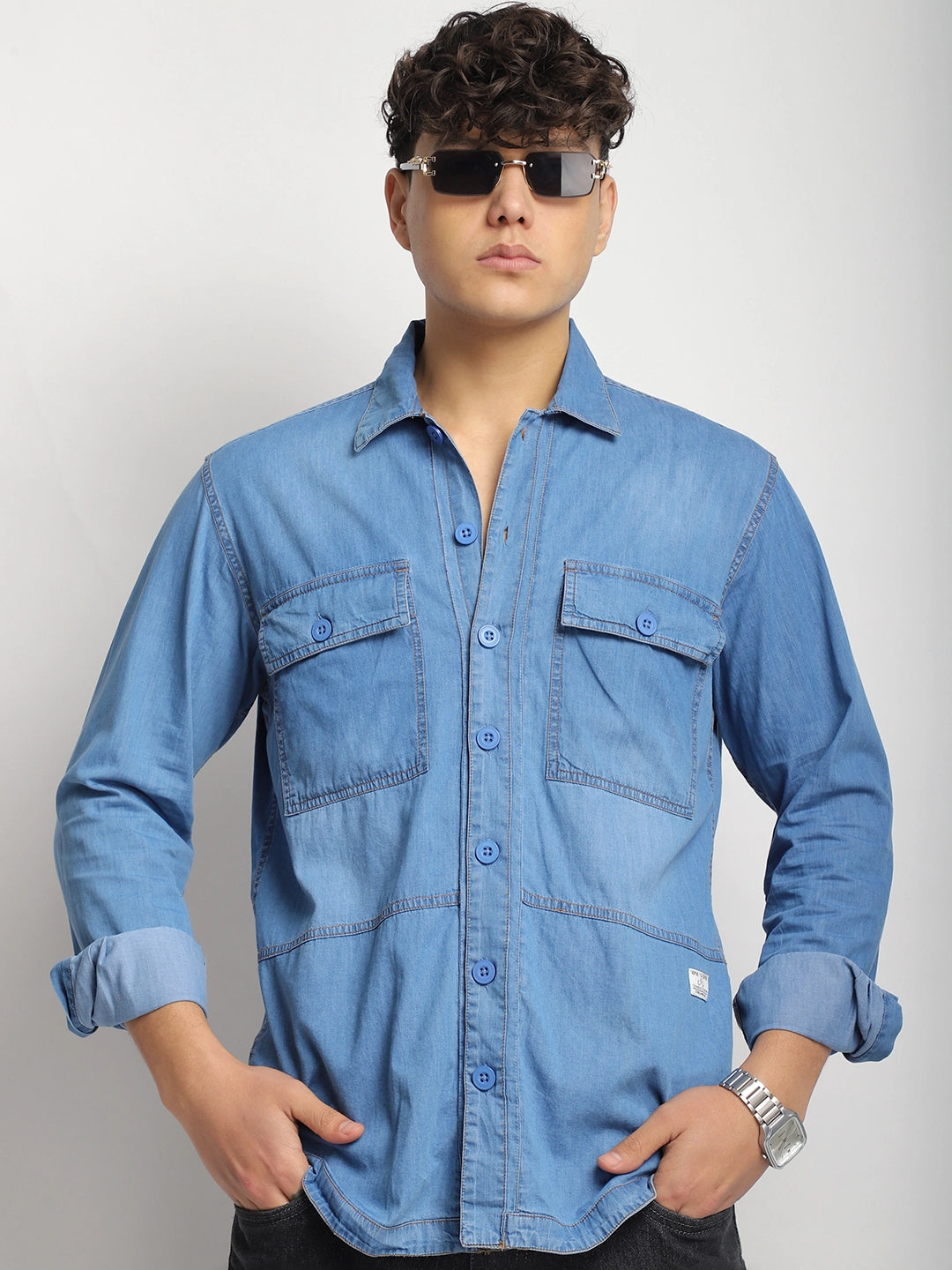 Stratford Stone Blue Denim Shirt