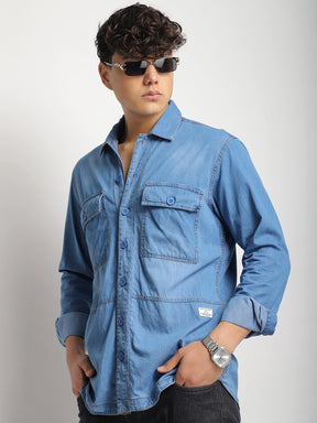 Stratford Stone Blue Denim Shirt