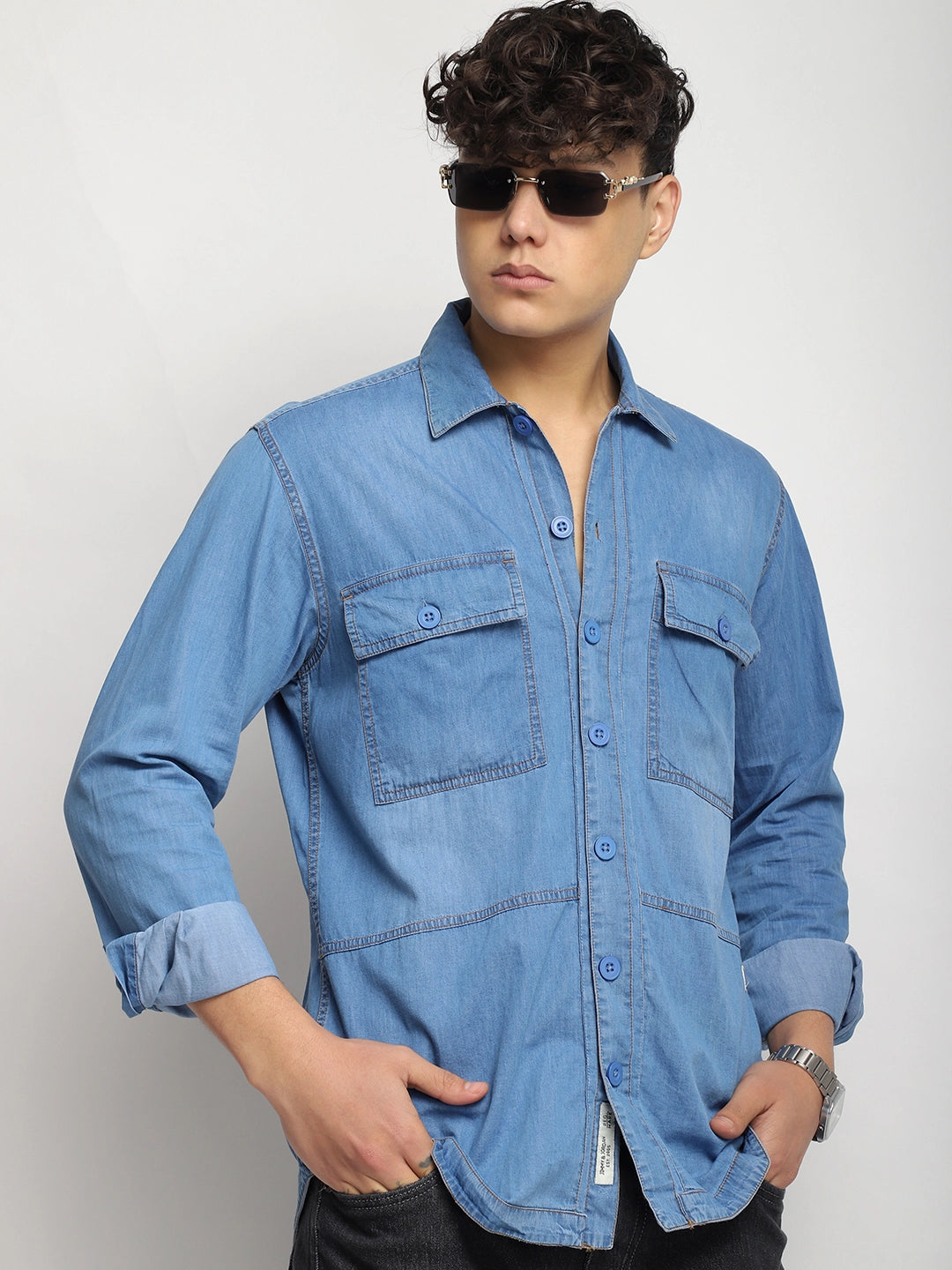 Stratford Stone Blue Denim Shirt