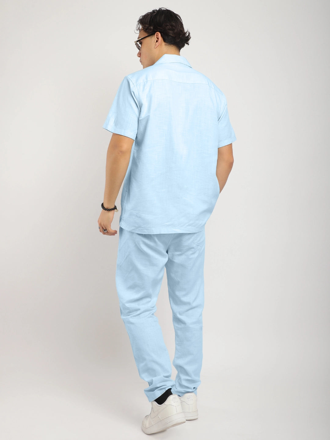 Linen Atlant Sky Blue Co-Ord Set