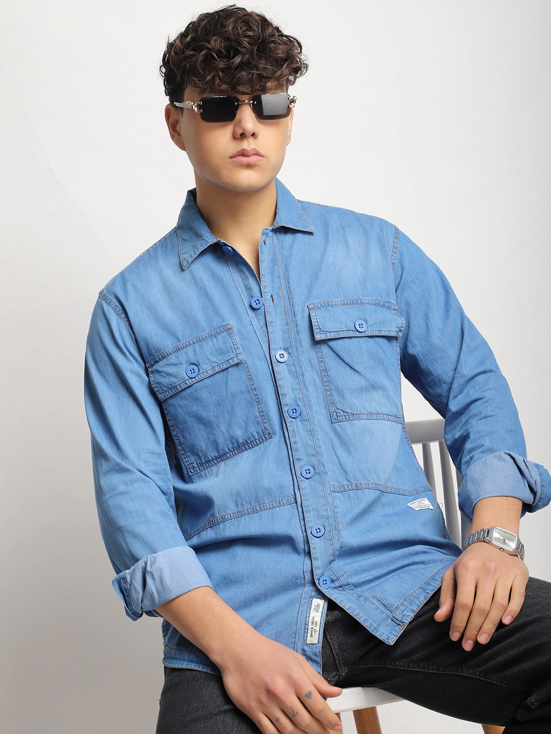 Stratford Stone Blue Denim Shirt