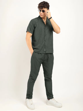 Zharvis Ringer Dark Green Co-Ord Set