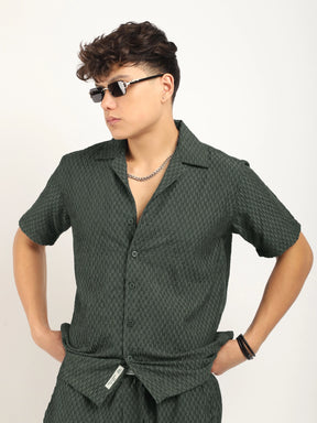 Zharvis Ringer Dark Green Co-Ord Set