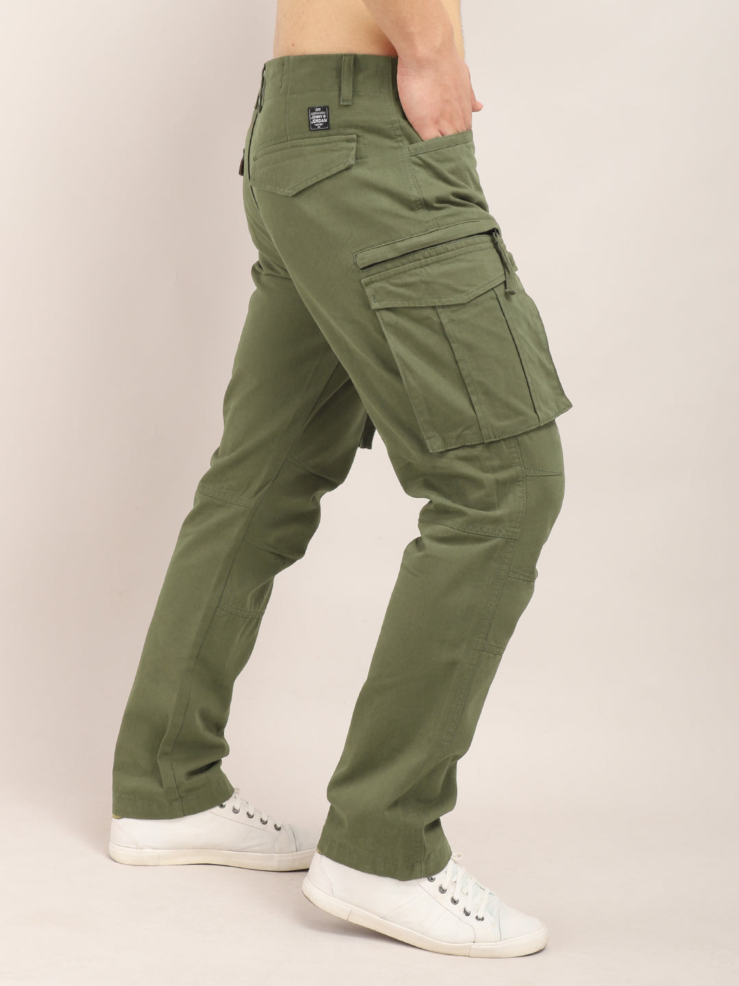 Carnival Light Olive Cotton Zipper Cargo