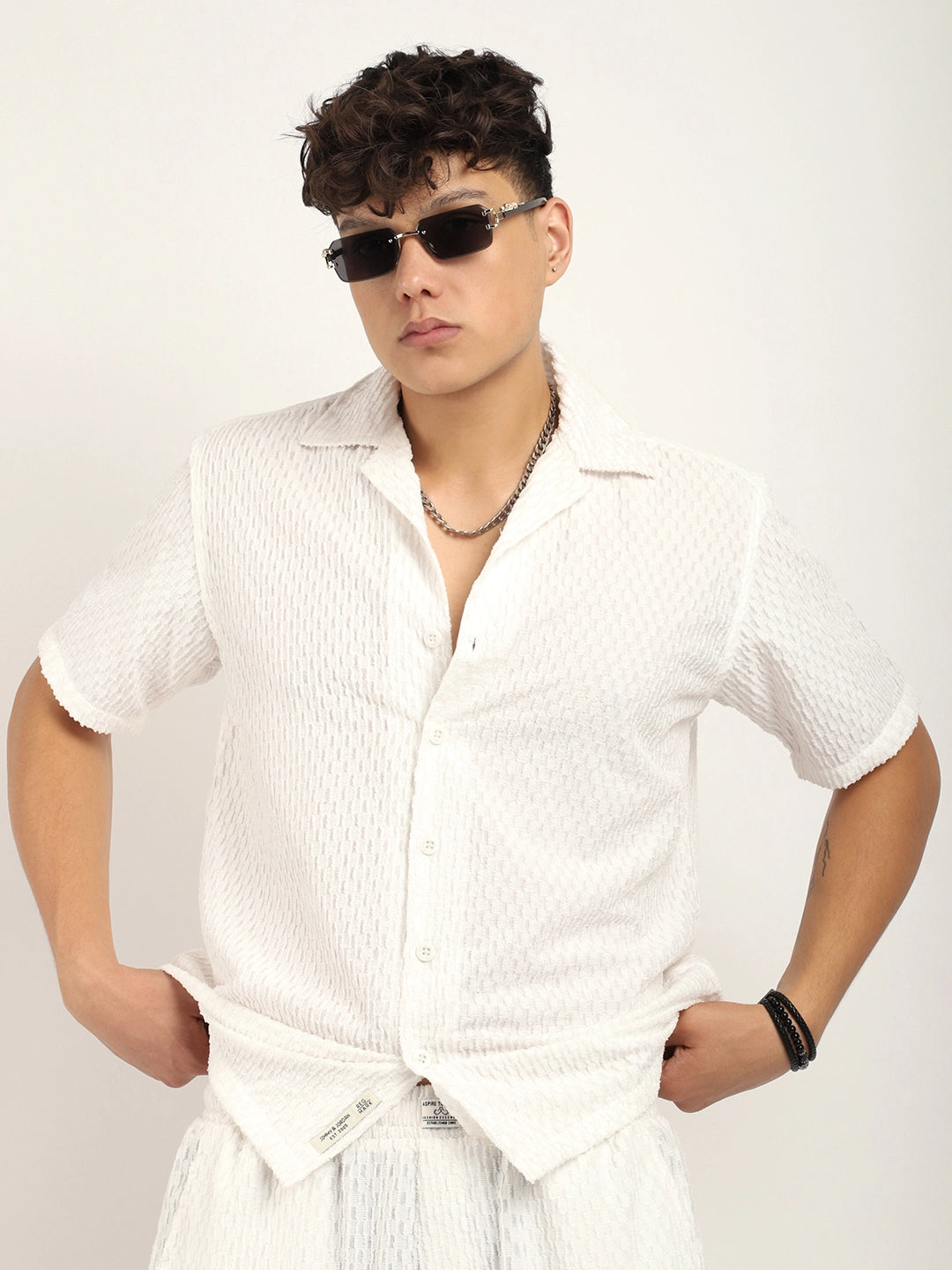 Zharvis Ringer White Co-Ord Set