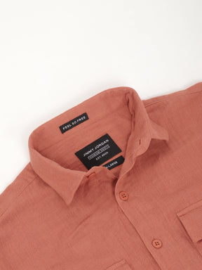 Vero Vibe Lucas Double Clothe Rust Shirt