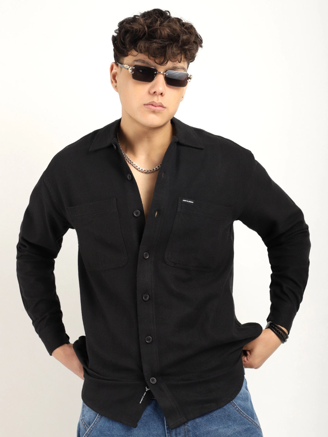 Winter Cool Black Full Sleeve Shirt