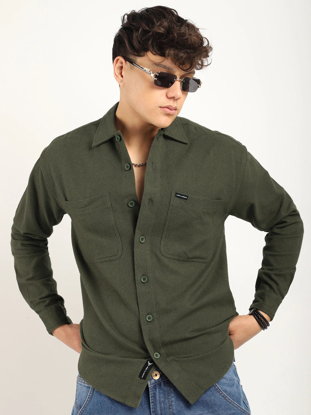 Winter Cool Olive Full Sleeve Shirt