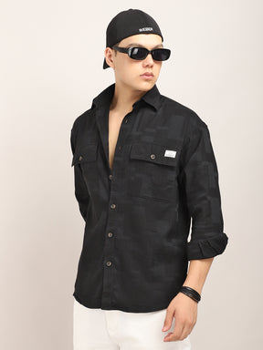 Shirtolo Plain Black Shirt