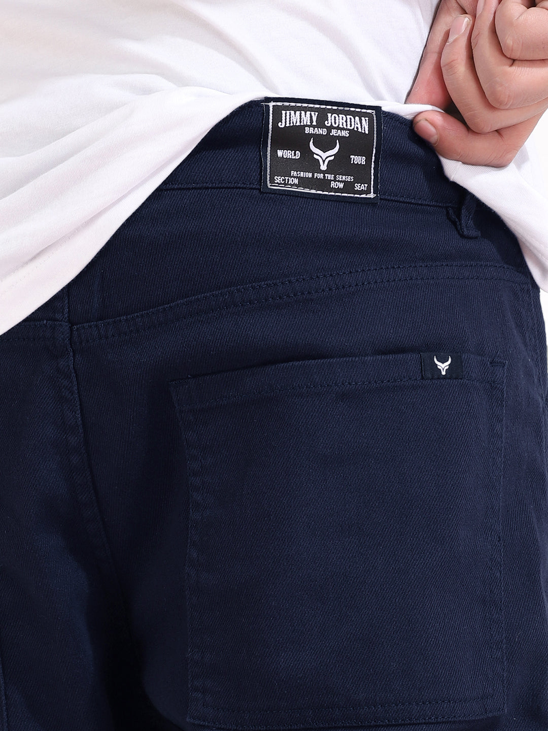 Navy Drill Cotton Baggy Fit Cargo