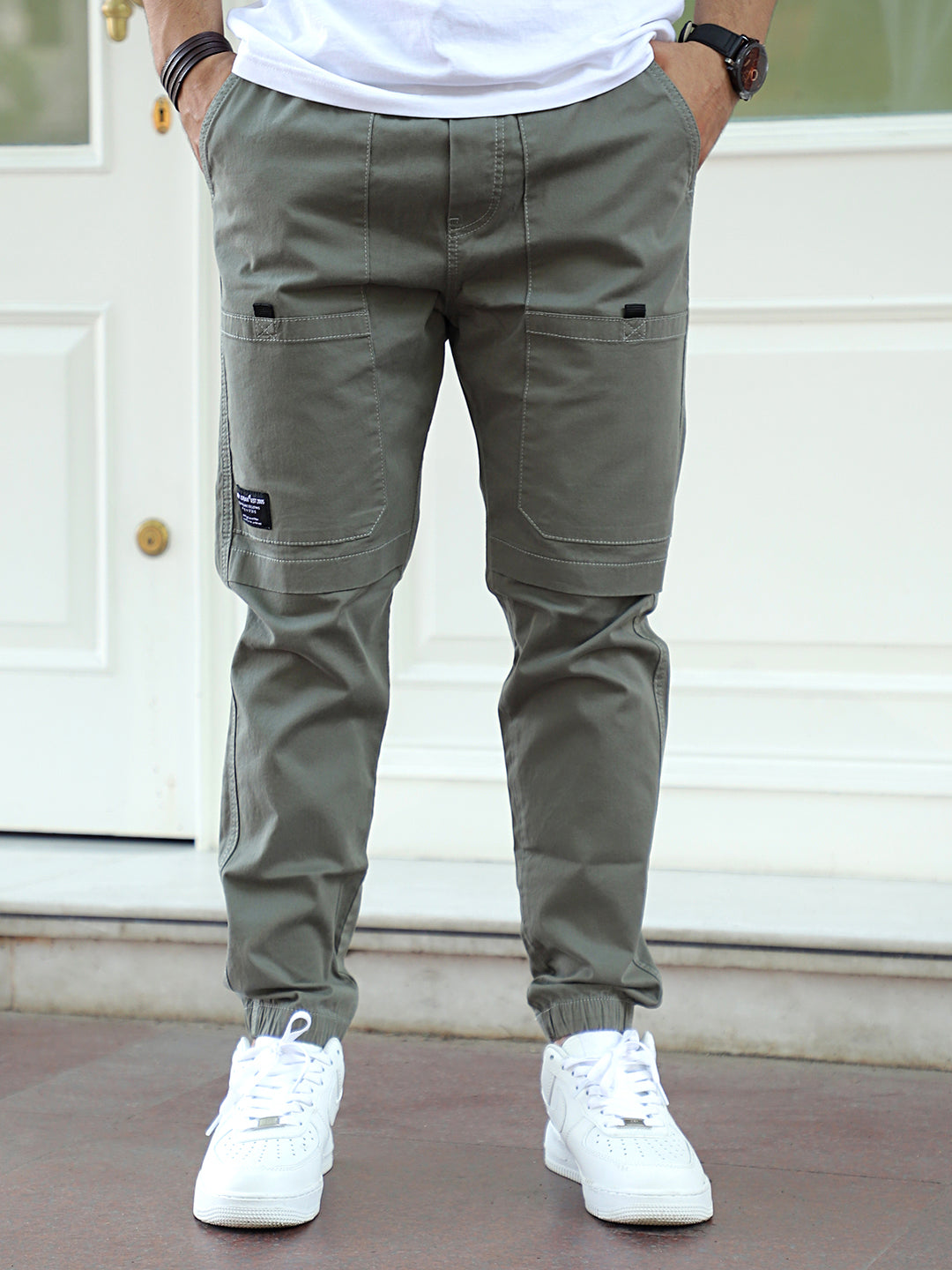 VeroBlend Green Baggy Fit Cotton Cargo