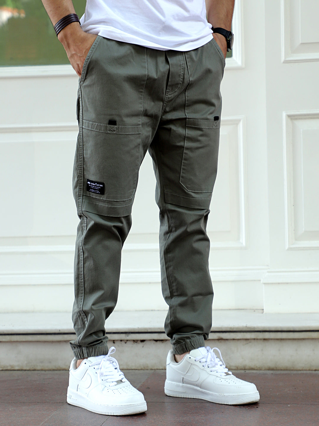 VeroBlend Green Baggy Fit Cotton Cargo