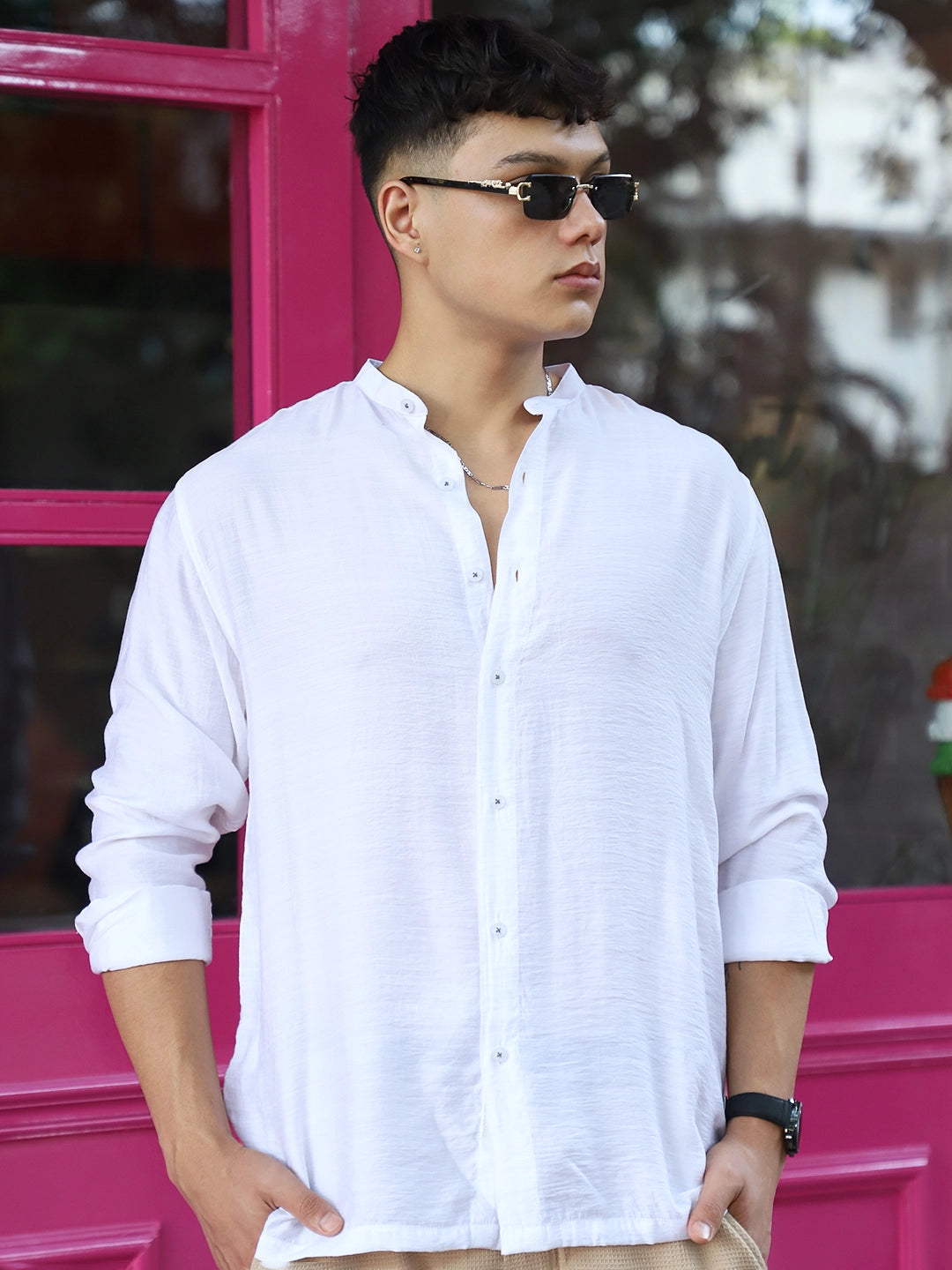 Nativeloom White Full Sleeve Shirt