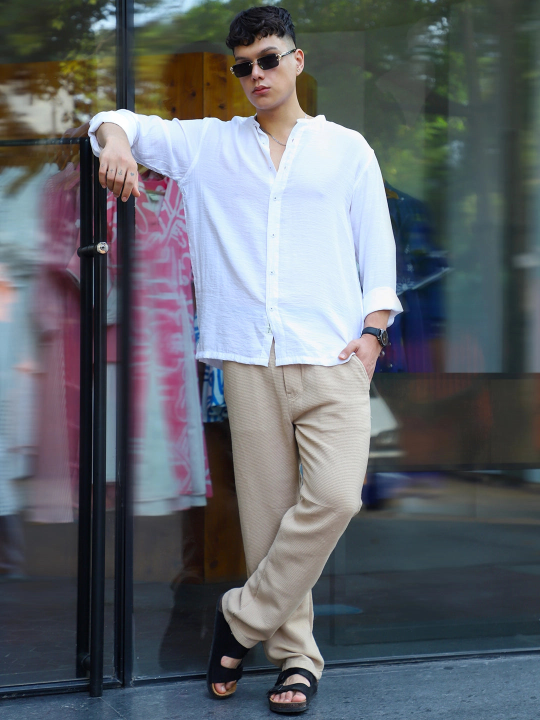 Shorefit Beige Texture Trouser