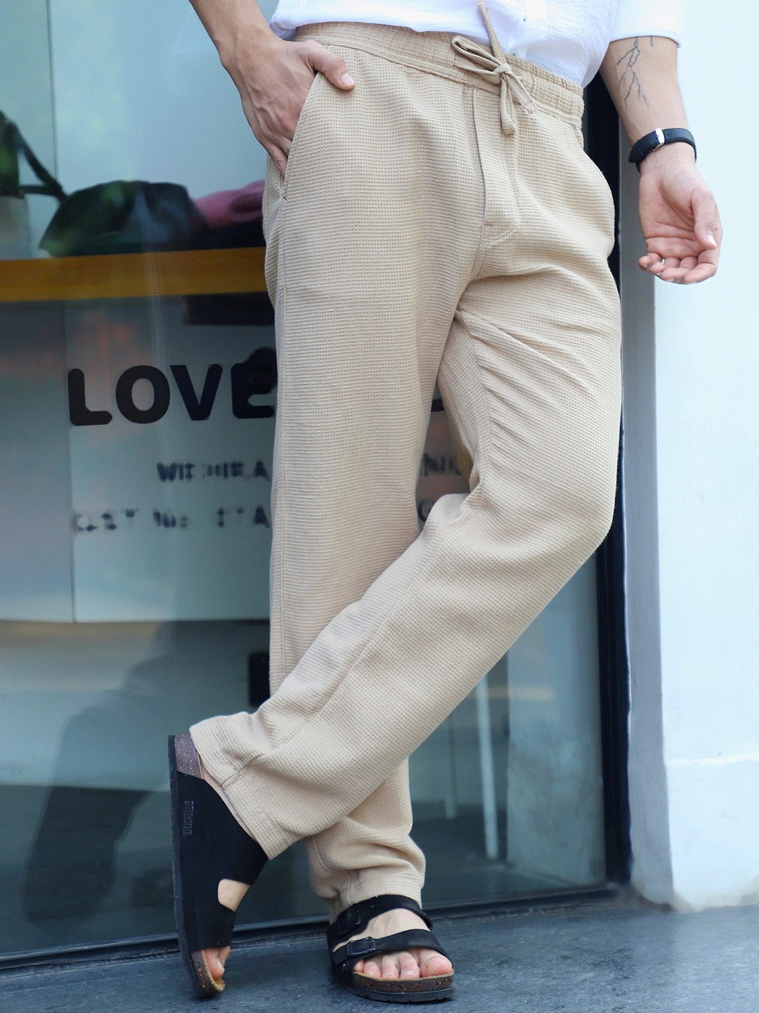 Shorefit Beige Texture Trouser