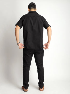 Linen Atlant Black Co-Ord Set