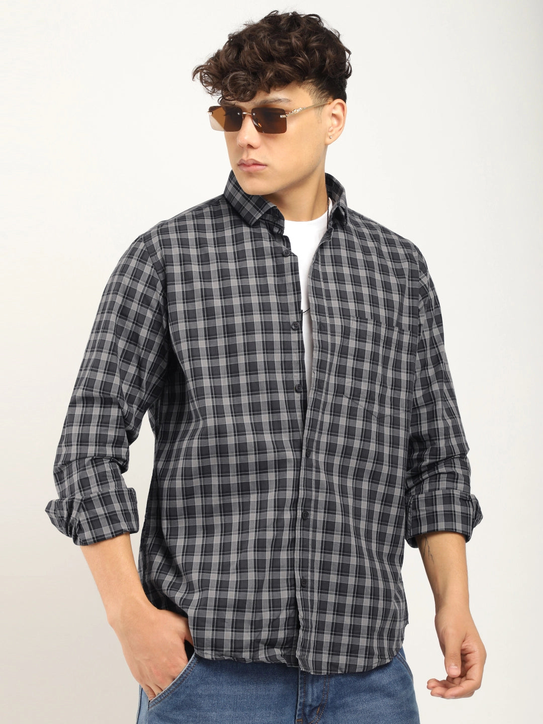 Regal Roots Dark Grey Full Sleeve Shirts