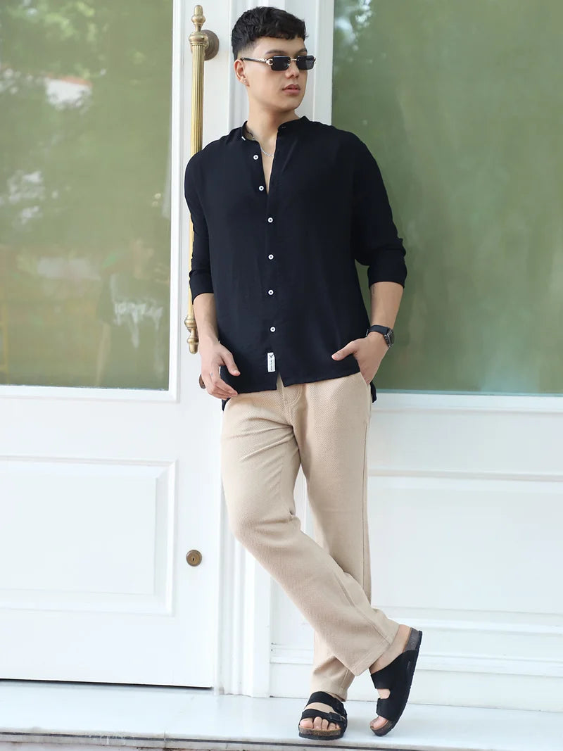 Nativeloom Black Full Sleeve Shirt