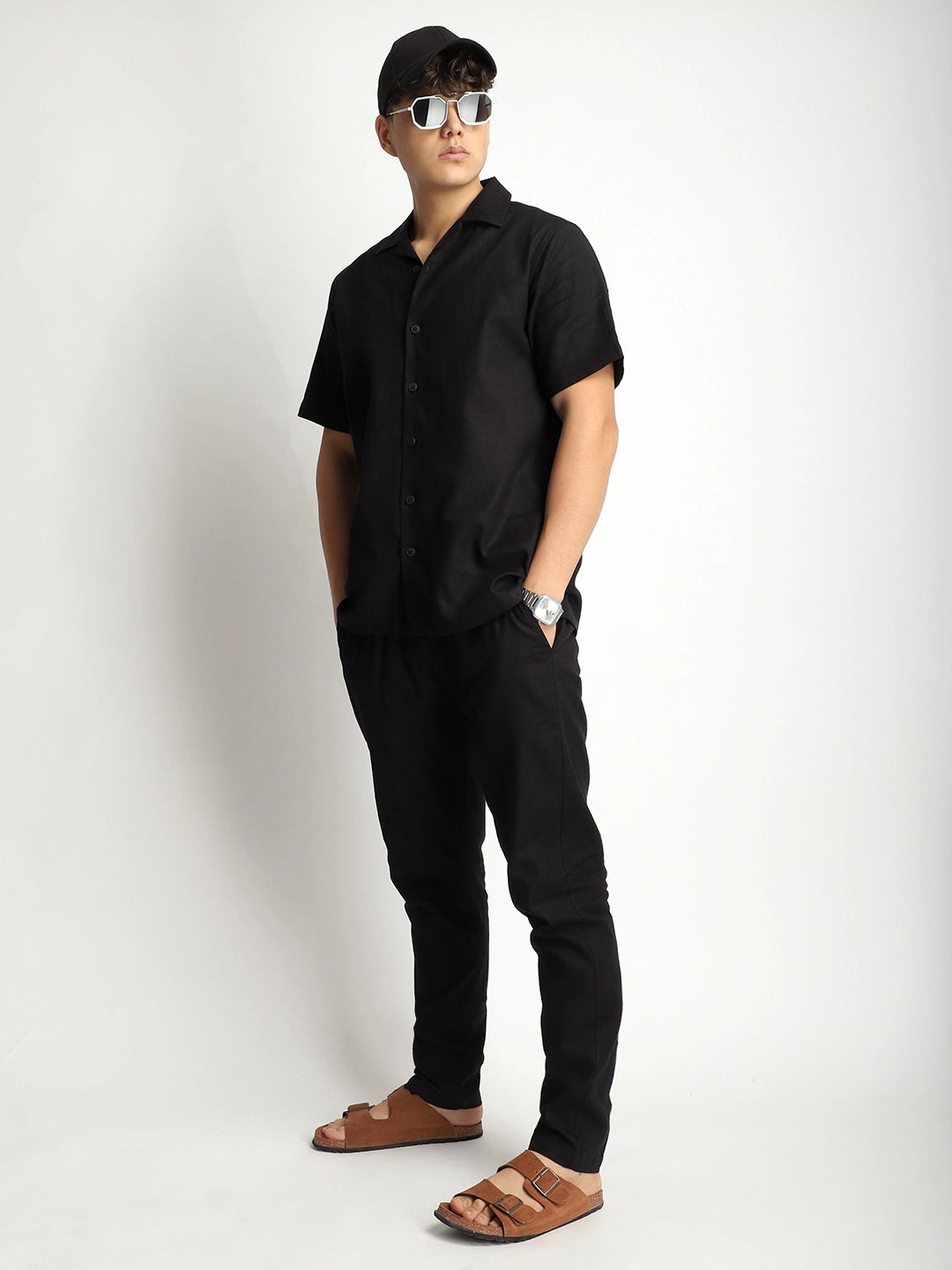 Linen Atlant Black Co-Ord Set