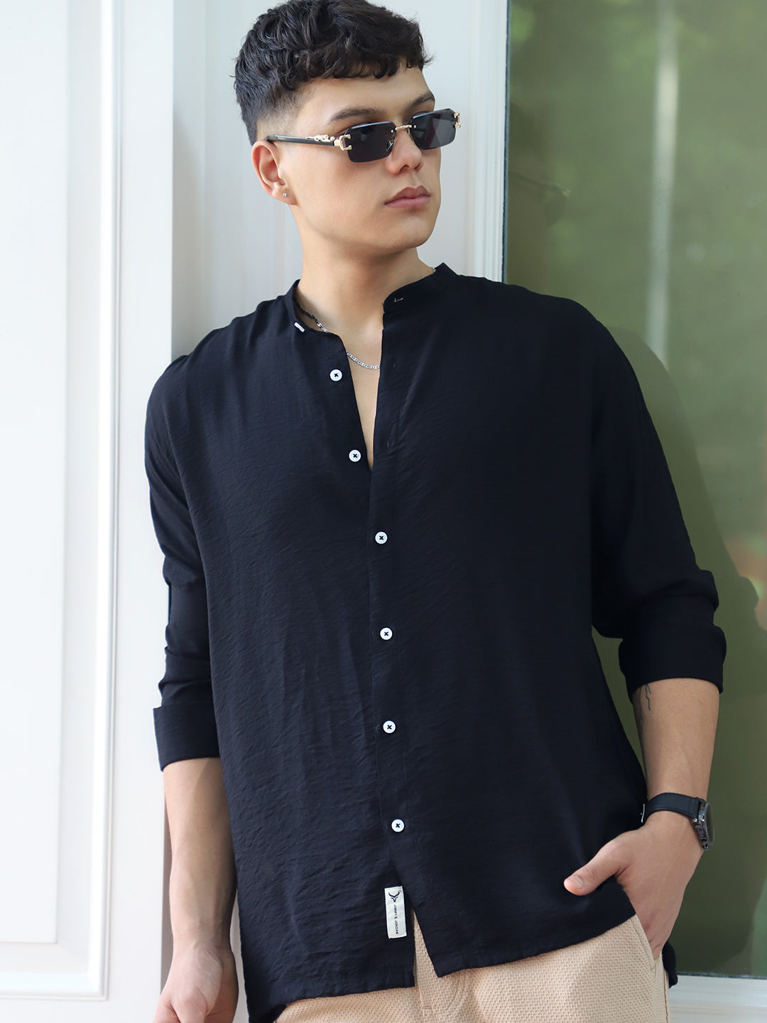 Nativeloom Black Full Sleeve Shirt