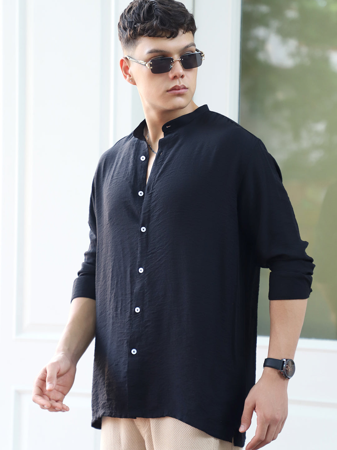 Nativeloom Black Full Sleeve Shirt