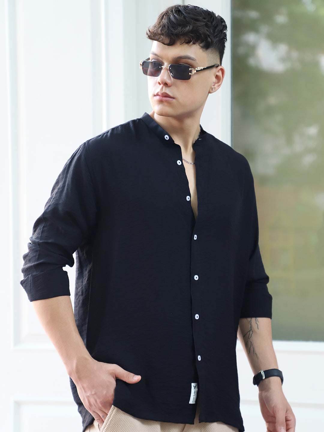 Nativeloom Black Full Sleeve Shirt