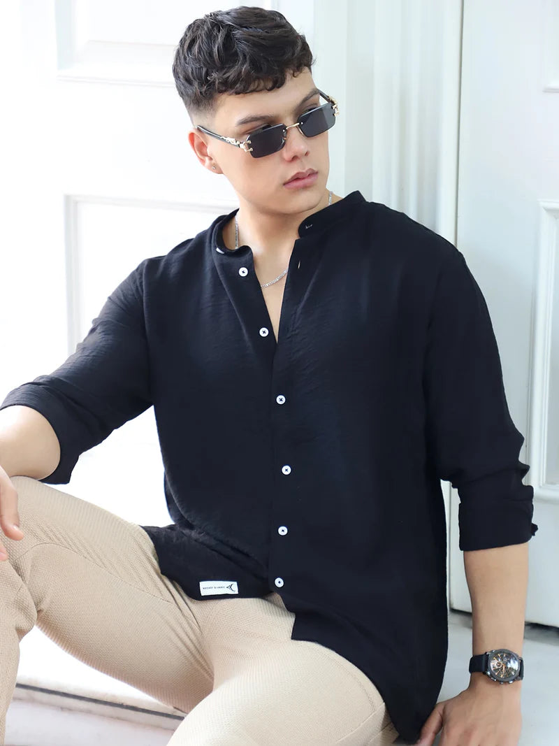 Nativeloom Black Full Sleeve Shirt