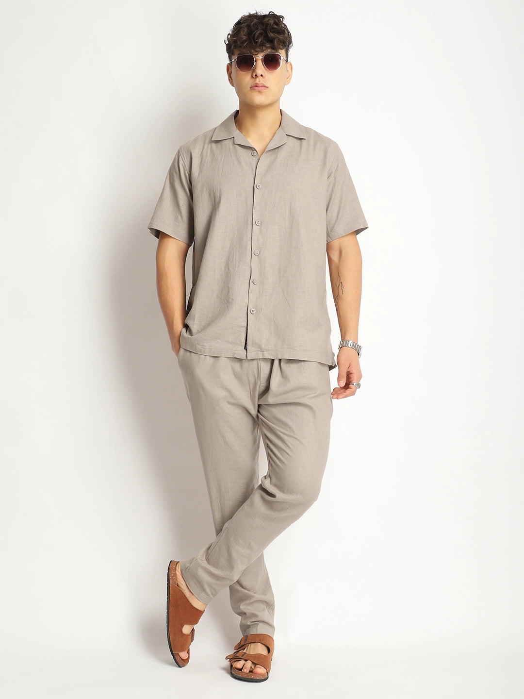 Linen Atlant Beige Co-Ord Set