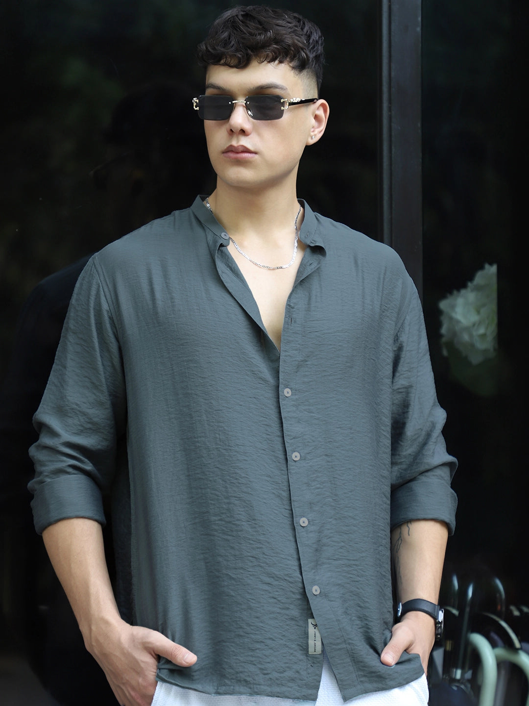 Nativeloom Moss Green Full Sleeve Shirt