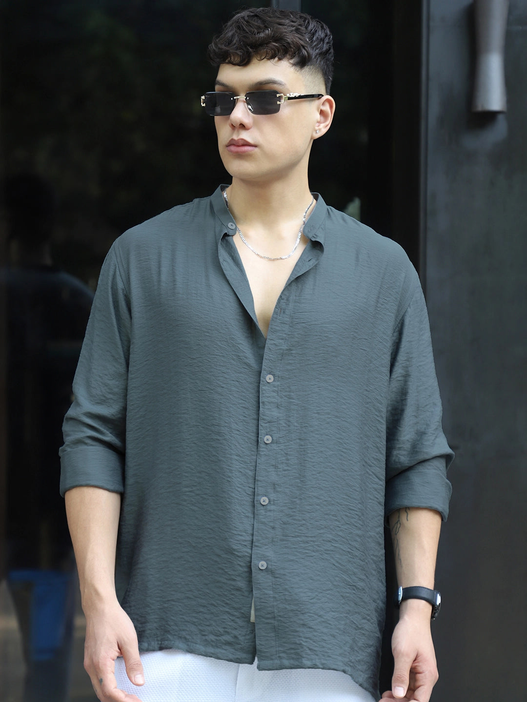 Nativeloom Moss Green Full Sleeve Shirt