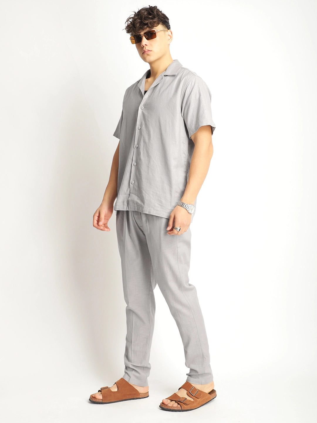 Linen Atlant Light Grey Co-Ord Set