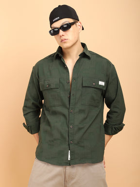 Shirtolo Plain Green Shirt