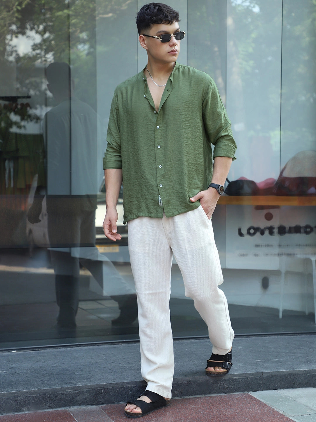 Nativeloom Light Green Full Sleeve Shirt