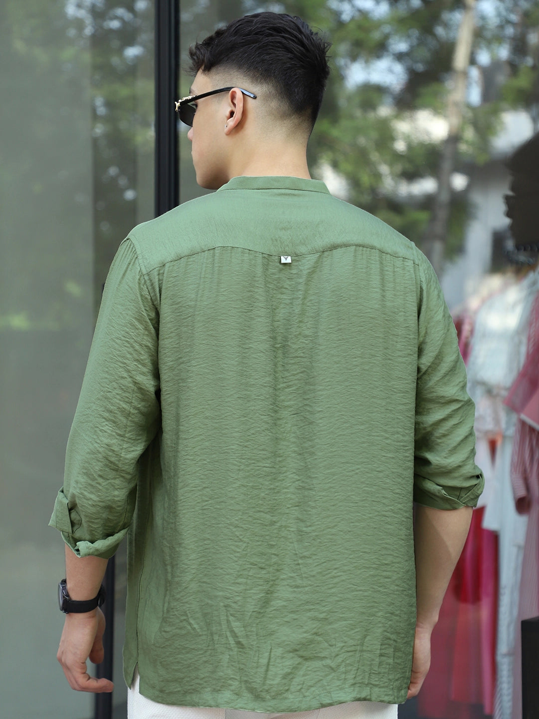 Nativeloom Light Green Full Sleeve Shirt