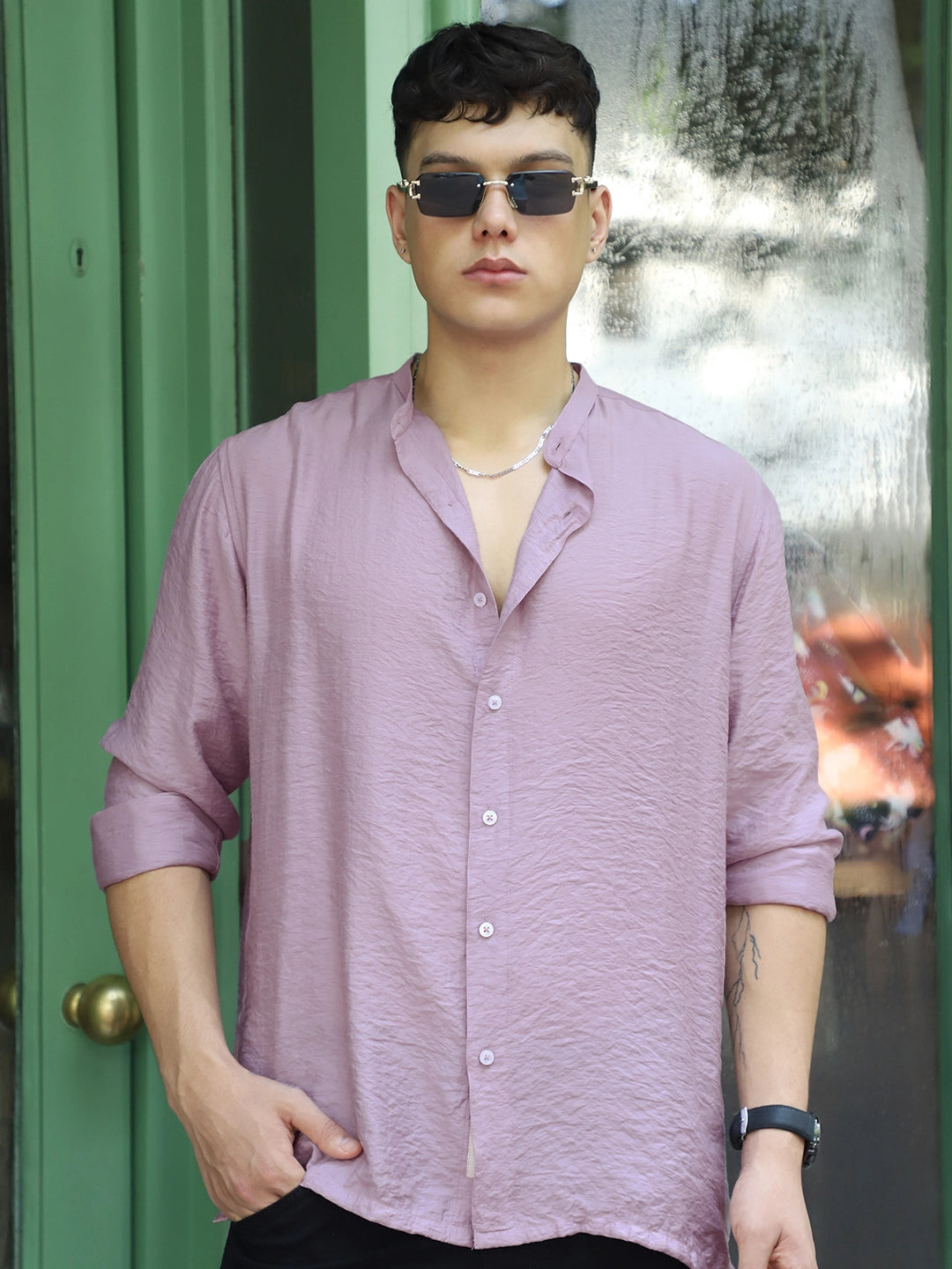 Nativeloom Mauve Full Sleeve Shirt