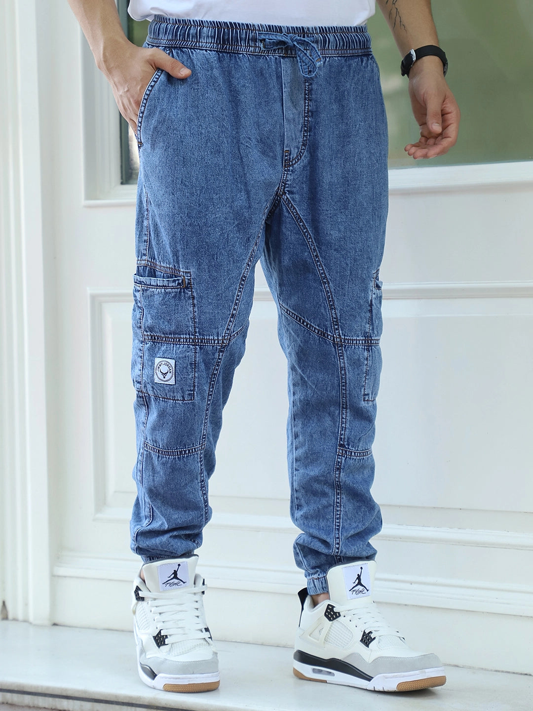 Skyline Blue Denim Joggers