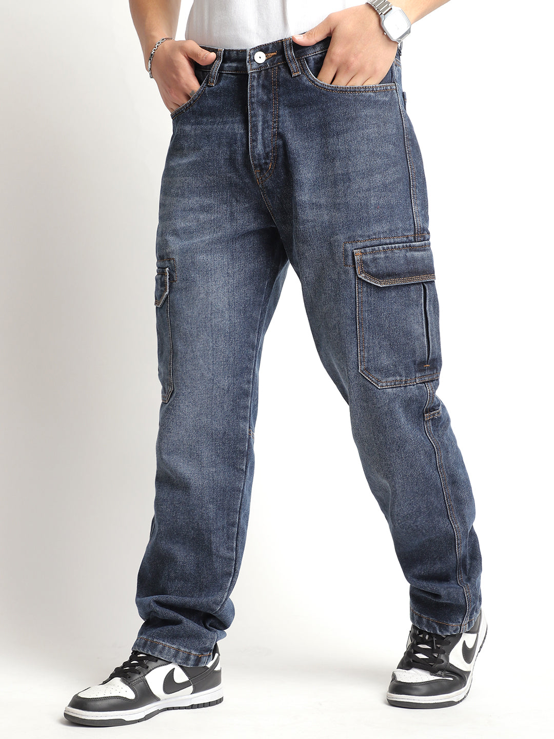 Zoom Dark Blue Denim Cargo