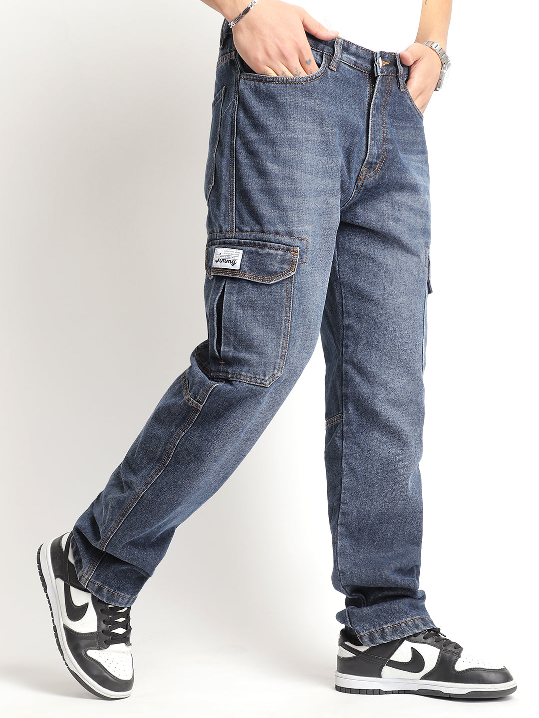 Zoom Dark Blue Denim Cargo