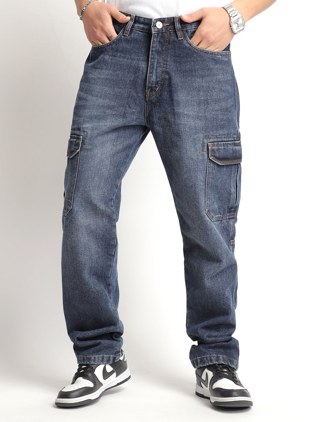 Zoom Dark Blue Denim Cargo