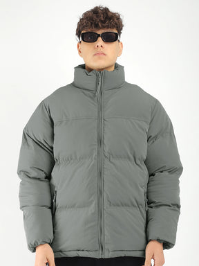 Oxford Street Style Grey Puffer Jacket