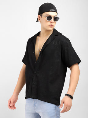 Unique Vision Black Half Sleeve Shirt
