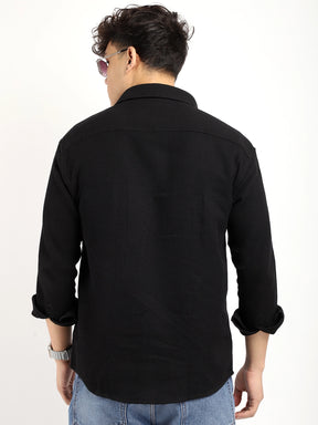 British Vintage Black Full Sleeve Shirt