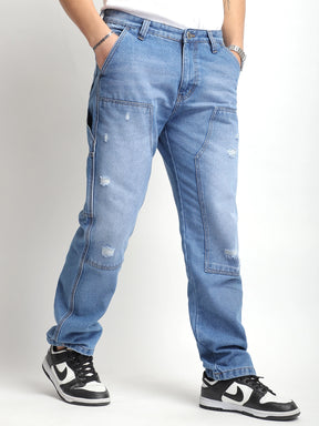 Royal Stitch Blue Denim Cargo