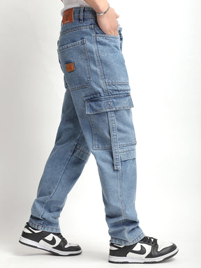 Pinnacle Threads Light Blue Denim Cargo