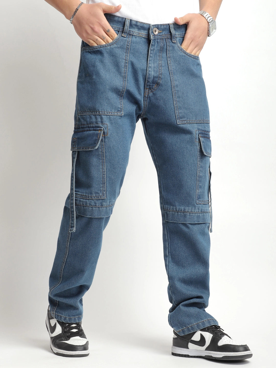 Pinnacle Threads Blue Denim Cargo