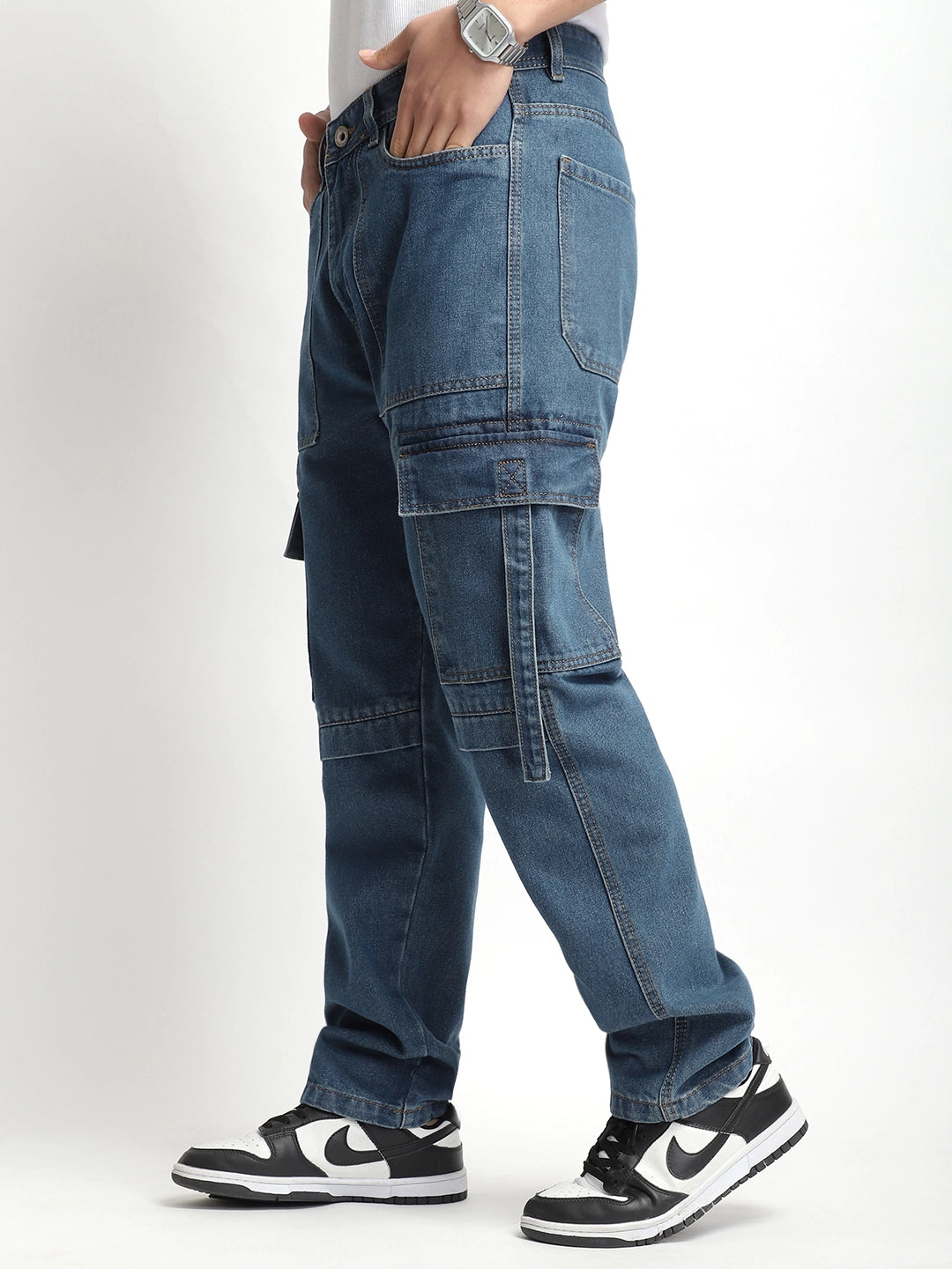 Pinnacle Threads Blue Denim Cargo