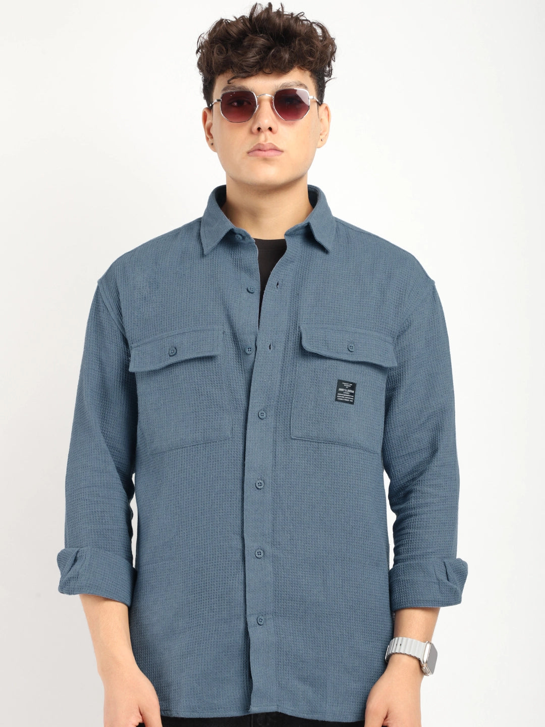 British Vintage Sky Grey Full Sleeve Shirt