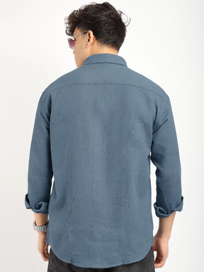 British Vintage Sky Grey Full Sleeve Shirt